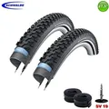 Produktbild: 2 x Schwalbe Marathon Plus MTB Fahrraddecke 27,5 x 2.25 57-584 + 2 Schläuche SV19