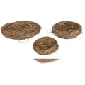 Produktbild: KSD 3 Vogelnester aus Gras leer 20x4cm zum Basteln und Dekorieren zu Ostern - Deko Osternest Natur - Naturnest braun - Naturgetreues Nest Osterdekoration