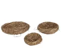 Produktbild: KSD Vogelnest aus Gras leer 20x4cm 3er Set zum Basteln und Dekorieren zu Ostern - Deko Osternest Natur - Naturnest braun - Naturgetreues Nest Frühling Osterdekoration Öko DIY Osterkorb Grasnest