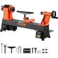 Produktbild: VEVOR Drechselbank, 1 PS/750 W, Drechselmaschine mit variabler Drehzahl von 0 bis 3800 U/min, Drehtischmaschine 304 x 465 mm Werkbank, Drehbank, f...