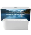 Produktbild: Calmwaters® Vorwand-Badewanne 160x75 cm Komplettset Seamless Comfort, fugenloses Design, vormontiert mit Schürze & Ablaufgarnitur, linke Ausführung, Made in EU, Acryl, 02SL6225