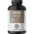 Produktbild: NATURE LOVE® MSM 2000mg mit Vitamin C - 365 Tabletten - Kompakteres MSM Pulver als bei Kapseln