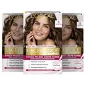 Produktbild: L'Oréal Paris Permanente Haarfarbe, 100% Grauhaarabdeckung, Haarfärbeset mit Coloration, Shampoo und 3-Fach Pflege Creme Farbe, Excellence Creme, 5 Hellbraun, 3 x 268 g