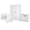 Produktbild: Roba Zimmerset Maxi Kombi-Bett 70x140cm Wickelkommode & Schrank 3-türig TOP