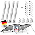 Produktbild: MATADORES Aufständerung für 2 Solarmodule | Für Hauswand, Flachdach, Balkon | Verstellbar 15°–60° Neigung | Aluminium-Halterung für Balkonkraftwerk | Inkl. Montageset
