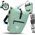 Produktbild: MIVELO Fahrradtasche Gepäckträgertasche wasserdicht inkl. Gurt für Umhängetasche, 2 Varianten wählbar grün 1 Tasche