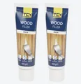 Produktbild: 2x 400g TCX Holzspachtel Weiß Reparaturspachtel Holzfüller Überstreichbar NEU