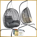 Produktbild: Hängesessel mit Gestell Hängekorb Sessel Schwebeliege Out- & Indoor Relax-Stuhl