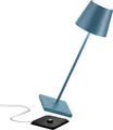 Produktbild: Zafferano Poldina Pro Tischlampe - Aufladbare LED Außenlampe - 38 cm - Blau