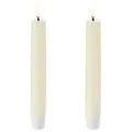 Produktbild: UYUNI Lighting LED-Kerze UYUNI Lighting LED Stabkerzen Taper 2er Set, Echtwachs, 3D Flamme, Timer beige 15 cm