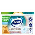 Produktbild: Essity Germany GmbH Zewa Premium Toilettenpapier, 5-lagig mit Strohanteil, Einmalig saugfähiges Premiumpapier mit extra großen und dicken Blättern, 1 Packung = 6 Rollen à 110 Blatt 51250