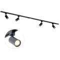 Produktbild: Qub Focus III - LED Schienensystem - Schwarz - 1-Phasen - 200cm - 4x GU10 Spots - I-Form - Schwarz