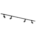 Produktbild: Qub Focus III 1-Phasen Led Schienensystem - 200cm - 4x GU10 Spots Schienensystem lampen - 2x 1m Lichtschienensystem - I-Form - Deckenstrahler Schwarz - Erweiterbar & flexibel - LED-kompatibel