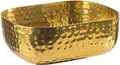 Produktbild: APS Schale aus Aluminium mit gehämmerter, goldener Oberfläche, Brotschale, für u.a. kalte und warme Speisen, 15,5 x 12,0 cm, 0,7 ltr.