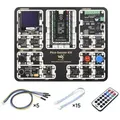 Produktbild: Waveshare Einsteiger Sensor Kit für Raspberry Pi Pico: Erweiterungsplatine mit 15 Modulen + Zubehör