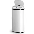Produktbild: Juskys Automatik Mülleimer mit Sensor 70L rechteckig - elektrischer Deckel - Weiß - Weiß