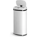 Produktbild: Juskys Automatik Mülleimer mit Sensor 70L - elektrischer Abfalleimer, Bewegungssensor, automatischer Deckel, wasserdicht, rechteckig, Küche - Weiß