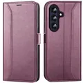 Produktbild: CoolGadget Handyhülle mit Kartenfach für Samsung Galaxy A26 5G Nathy Wallet Case, Leder-Optik mit Magnetverschluss & Kartenfächern, kompatibel mit Samsung Galaxy A26 5G (6,7 Zoll), Lila