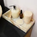 Produktbild: Onyxmarmor Tablett 30 cm Dekotablett aus Stein Aufbewahrung wohnfreuden