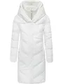 Produktbild: Ragwear Damen Langer Wintermantel warmer Steppmantel mit hohem Kragen und Kapuze Natalka Soft YOUMODO White Gr. M