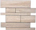 Produktbild: Wandpaneele selbstklebend Holzoptik braun grau Küchenrückwand Fliesenspiegel M .