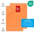 Produktbild: 2er-Set Spannbettlaken Jersey 100% Baumwolle – Spannbetttuch 8 Größen 32 Farben