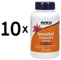 Produktbild: 10 x NOW Foods Inositol, 500mg (Caps) - 100 caps (199,90 EUR/kg)