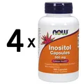 Produktbild: 4 x NOW Foods Inositol, 500mg (Caps) - 100 caps (209,95 EUR/kg)