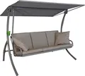Produktbild: Angerer Freizeitmöbel GmbH Hollywoodschaukel Elegance Sun - Gartenschaukel Made in Germany - Schaukel zum Sitzen, Liegen und Entspannen - inklusive Bett-Funktion - einfache Montage (Taupe)