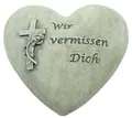 Produktbild: Grabschmuck Grabdeko Herz Grabherz mit Spruch Grabdekoration Spruchstein Trauer