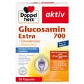 Produktbild: Doppelherz Glucosamin 700 Extra mit Chondroitin - Mit Vitamin C für die normale Funktion von Knorpel und Knochen - 30 Stück (1er Pack)