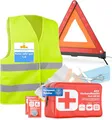 Produktbild: TK Gruppe Timo Klingler 3 in 1 - Auto Erste Hilfe Set 2026 - KFZ Verbandskasten Pkw & Warnweste & Warndreieck Set - Autozubehör & Pannenset & Unfall - Geprüft & Norm