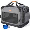 Produktbild: Morpilot Hundebox Hundetransportbox Auto XL 81x58x58cm, Faltbare Transportbox für kleine & große Hunde 2 Katzen, robust Haustier Transporttasche inkl. Hundenapf & Schultergurt