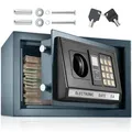 Produktbild: tectake® Elektronischer Safe, mit Doppelbolzen-Verschlusssystem, wählbarer Sicherheitscode und 2 Schlüssel zur Notöffnung, 20 x 31 x 22 cm
