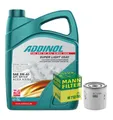 Produktbild: 5 Liter 5W40 Motoröl Addinol 0540 5W-40 MV VW 502 00 Mann Ölfilter 712/95