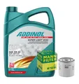 Produktbild: MANN ÖLFILTER + 5l 5W-40 Addinol Super Light AUDI SEAT SKODA VW GOLF 6 TOURAN