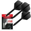 Produktbild: Target Darts K Flex Integrated Dart Flights and Shafts, Nr.6 Schwarz (Medium) | 3er Pack K-Flex - No6, Kflex All In One Moulded Dart Flight & Stem | Professionelles Dart Zubehör