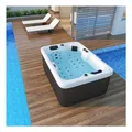 Produktbild: TroniTechnik® Outdoor Whirlpool LEVANZO, 2,2kW Pumpe, 3kW Heizung - 190 x 135 x 77cm - Inkl. Heizung, 41 Massagedüsen, inkl. Treppe