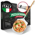 Produktbild: Pizza Divertimento [DAS ORIGINAL] - Pizzaschieber - Pizzaschaufel aus rostfreiem Aluminium [83 cm]- Robustes Gewinde - Pizzaheber mit abgerundeten Kanten - Inkl. e-Rezeptbuch