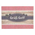 Produktbild: Astra rutschfeste Fußmatte innen Türvorleger - Pflegeleichte Schmutzfangmatte waschbar Fußabtreter - Homelike Sauberlaufmatte 40x60 cm Grüß Gott