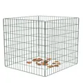 Produktbild: TRUTZHOLM Metall Kompostgitter Gartenkomposter werkzeugloser Aufbau 90 × 90 x 70 cm Stahldraht pulverbeschicht grün 10 × 4 cm Maschenweite