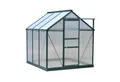 Produktbild: Outsunny Gewächshaus mit Polycarbonatgehäuse und Dachklappe Witterungsbeständig, BxTxH: 190 x 192 x 201 cm, BxLxH: 192 x 190 x 201 cm, 4 mm Wandstärke, Set 1-St., Tomatenhaus, Grün+Transparent