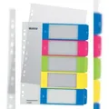 Produktbild: Leitz Register WOW 12410000 DIN A4 1-5 volle Höhe PP farbig