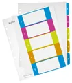 Produktbild: Leitz 1241-00-00 1241 Register Serie WOW - 1-5, A4 Überbreite, PP, 5 Blatt, farb