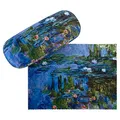 Produktbild: VON LILIENFELD Brillenetui Claude Monet: Seerosen Blumen Kunst Motiv Etui Brille Mikrofaser Brillenputztuch Brillenbox Stabiles Hardcase Set mit Stoff bezogen