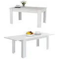 Produktbild: Dmora - Ausziehbarer Esstisch Dkouamé, Ausziehbare Konsole Bis Zu 12 Sitzplätze, Ausziehbare Konsole 100 % Made In Italy, Cm 160/210x90h75, Glänzend Weiß
