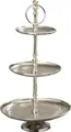 Produktbild: WHOLE HOUSE WORLDS Boltze Deco-Etagere Flaire Silber Aluminium h48 C Alu
