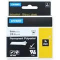 Produktbild: DYMO Beschriftungsband für Rhino 9mm Polyester schwarz auf weiß