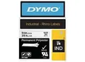 Produktbild: DYMO IND S0718240 Rhino Polyester Schriftband Selbsthaftend Schwarz auf Weiß 9 mm (B) x 5,5 m (L)