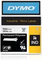 Produktbild: DYMO Polyester Schriftband Breite: 9 mm weiß permanent Schriftfarbe: schwarz